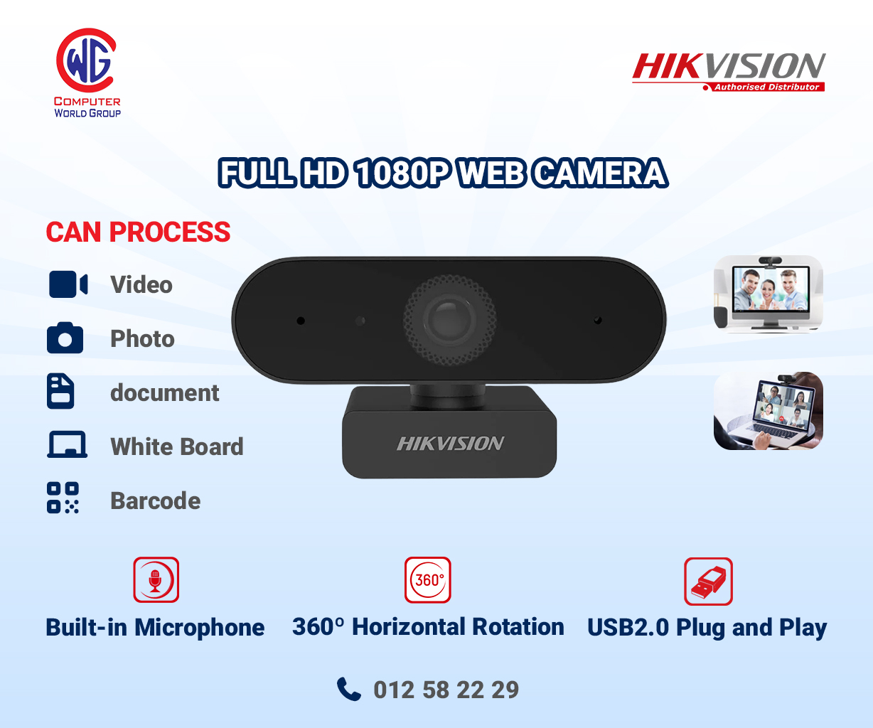 HIKVISION Webcam 1080P Full HD 