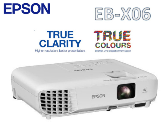  Epson EB-X06 LCD Projector XGA (3600 ANSI Lumens)